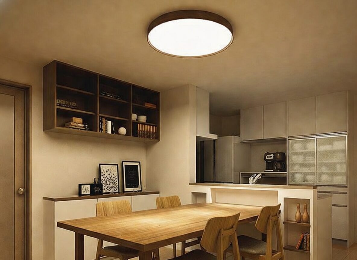 天井の照明がシーリングライト