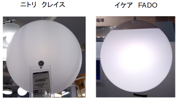 ニトリのクレイスとイケアのFADO