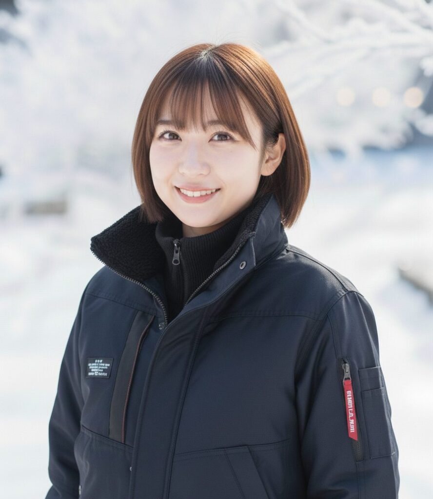 女性がジャケットを着ている