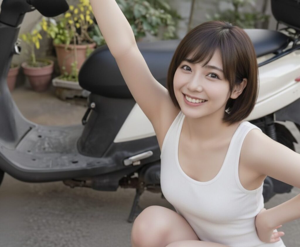 作業を終えてやりきった感を表現している